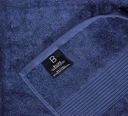 Luxury Oversized Bath Towels | Hotel Quality | Soft & Highly Absorbent |Quick Dry | 650 GSM Bath Sheets| Combed Cotton | Thick & FluffyBathroom Towels | Denim - 4 Pack