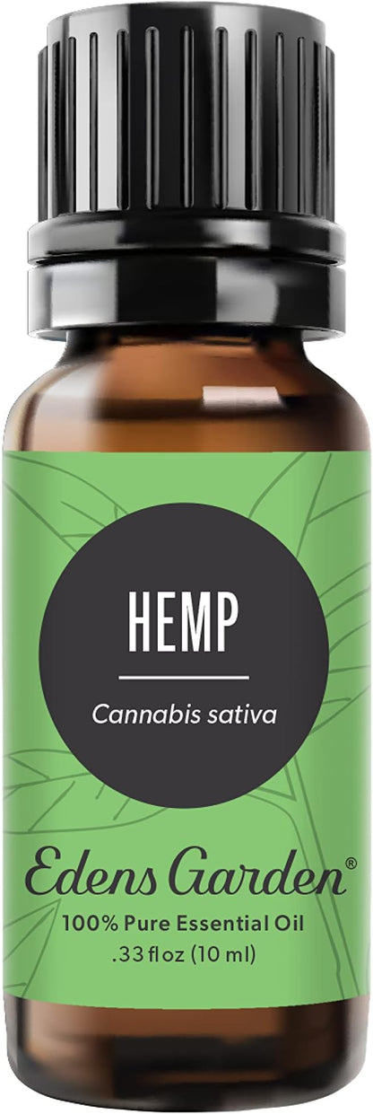 Edens Garden Hemp Essential Oil- 100% Pure Premium Grade, Undiluted, Natural, Therapeutic, Aromatherapy, The Best for Diffuser, Skin, Humidifiers, Kid Safe 10 ml (.33 fl oz)