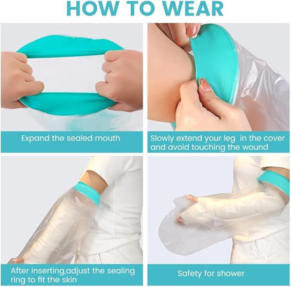 Cast Covers for Shower Arm, Waterproof Cast Cover Arm for Swimming, Cast Shower Cover, Water Proof Cast Protector for Adult, Sleeve for Showering, Elbow, Hand (Diameter - 6.3")
