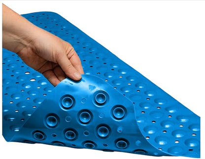 ENKOSI Bath Mat - Large Non Slip Bathtub & Shower Mat - Extra Long 40 x 16 Inch Bathroom Mats for Tub Nonslip Anti Slip Bathmats (40x16 Sky Blue 1-Pack)
