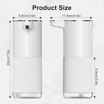 GuDoQi Automatic Touchless Foaming Soap Dispenser, 4-Level Adjustable Foam, USB Rechargeable Hand Soap Dispenser for Bathroom, Kitchen Countertops, 12.2oz/360mL, White