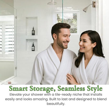 Shower Niche Insert Tile Ready, Recessed Wall Niche, Shower Inserts Kit for Bathroom Wall, Recessed Shelf Insert, Lightweight, Grid Surface for Easy Tile Application, Rectangle, 14x22 Inches