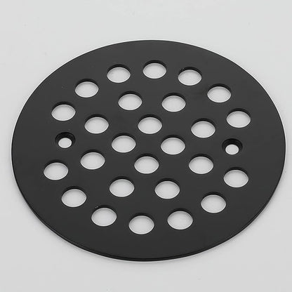 4-1/4 Inch Screw-in Shower Drain Cover Replacement Floor Strainer - Brushed Nickel, Brushed Gold, Oil Rubbed Bronze, Chrome, Antique Bronze, Black