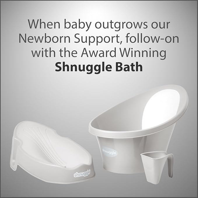 Shnuggle | Newborn Baby Bath Support | Ergonomic Soft-Touch Seat | Lightweight Non-Slip Base | Compact | Perfect for Babies up to 6 Months