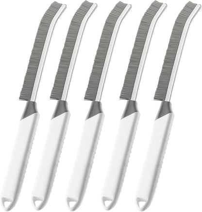 Crevice Cleaning Brush Bathroom Tile Groove Gap Cleaning Brush Premium Crevice Cleaning Tool Aluminum Support with 15° Angled Head-Grout Thin Brush,Kitchen & Bathroom Tool (5PCS)