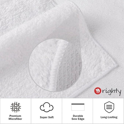 Orighty 12-Pack White Hand Towels - Quick Drying & Absorbent Microfiber Gym Towels 16x28 inches - Lightweight & Thin White Yoga Towels - Multi-Purpose Camping Towels for SPA, Hotel & Bathroom