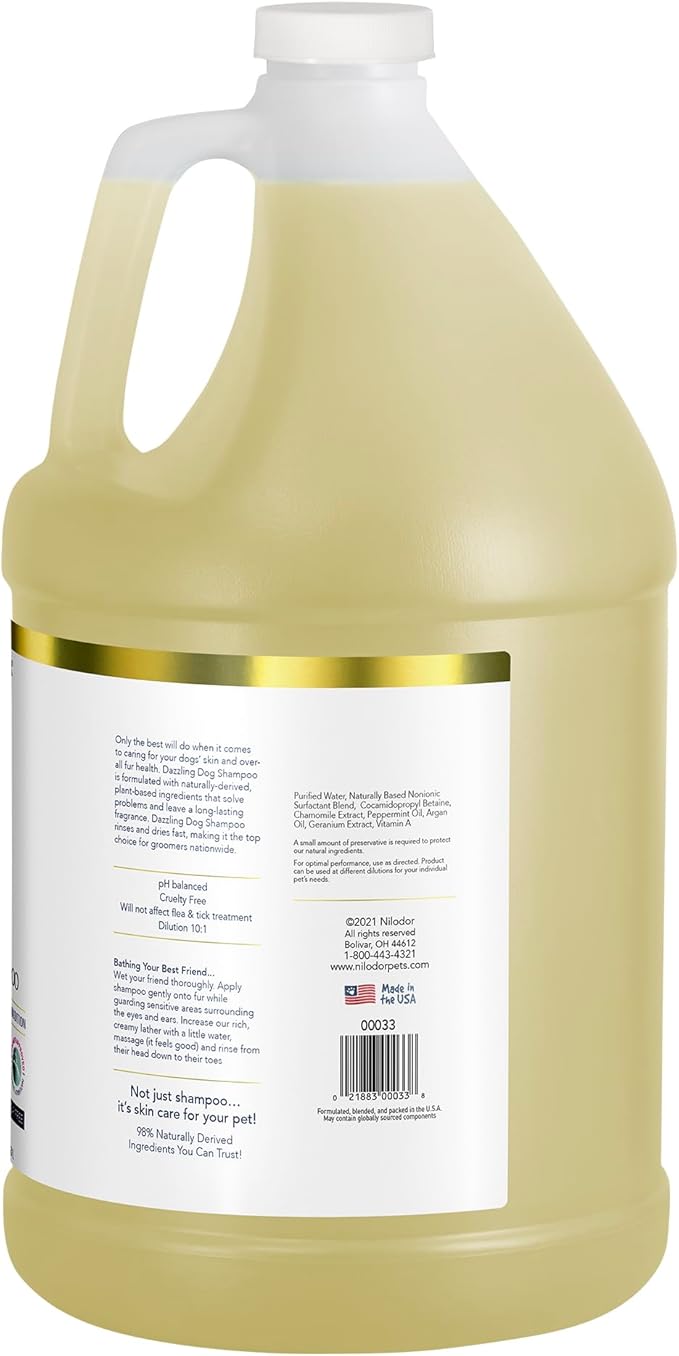 Bobbi Panter Dog Shampoo and Conditioner - Made in USA - All Natural 2-in-1 Formula for Detangles & Reduces Shedding - Concentrated 10:1 for Professional Groomers - Pear Scent, 1 Gallon (Case of 4)