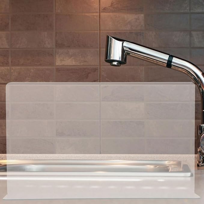 Luxshiny Shower Guard Transparent Splashproof Baffle for Bathtub Corner Water Barrier Tub Protector Bathroom Splash Guard 15.75X4.72 Inches