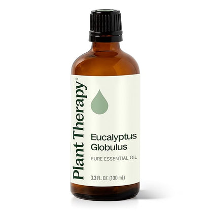 Plant Therapy Eucalyptus Globulus Essential Oil 100 mL (3.3 oz) for Diffuser, Skin, Hair, Aromatherapy DIYs, and Clear Breathing, 100% Pure, Undiluted, Therapeutic Grade