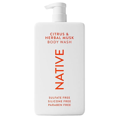 Native Sulfate Free Body Wash Contains Naturally Derived Ingredients | for Women & Men| Charcoal, 36 oz