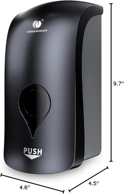 Manual Foam Soap Dispenser, 35oz (1000mL) Commercial Refillable Foaming Soap Dispenser-Dark Grey, CHUANGDIAN