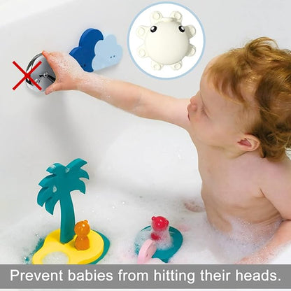 Bathtub Overflow Drain Cover Tub - tub Overflow Drain Cover, Soak Bath Overflow Drain Cover, Bathroom Spa Accessories, Adds Inches of Water for Deeper Bath (Silicone, Creamy-White)