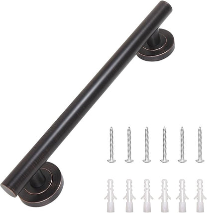 Lava Odoro Shower Grab Bar, Modern Stainless Steel Handicap Grab Bar for Bathtubs and Showers, Shower Safety Bar for Seniors Disabled, ADA-Compliant (Oil Rubbed Bronze, 24 Inch)