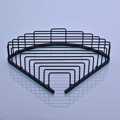 304 Stainless Steel Shower Caddy Corner Basket Shelf Bathroom Organizer Wall Mounted Storage, Matte Black Plated Finish Heavy Duty
