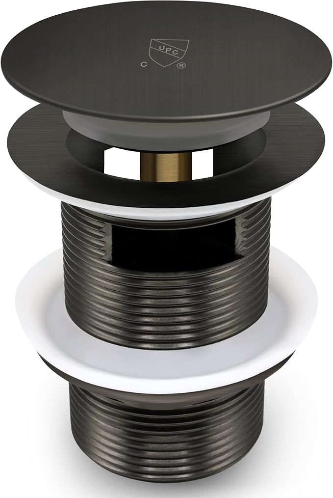 FerdY Pop-up Drain for Freestanding Bathtub, Space Gray, cUPC Certification, Freestanding Bathtub Drain Stopper