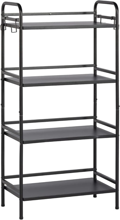 HDANI Storage Shelves, 4-Tier Metal Storage Rack with Shelf,Shelf Organizer,Garage Standing Shelving Unit for Laundry,Bathroom,Kitchen,Pantry, Closet,23.6''W X 13.8''D X 50 H'',Black