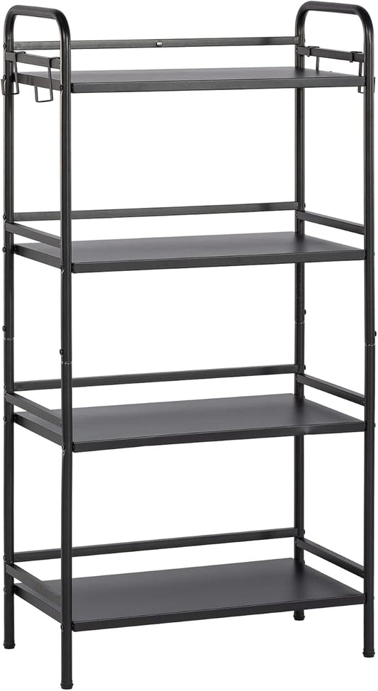 HDANI Storage Shelves, 4-Tier Metal Storage Rack with Shelf,Shelf Organizer,Garage Standing Shelving Unit for Laundry,Bathroom,Kitchen,Pantry, Closet,23.6''W X 13.8''D X 50 H'',Black