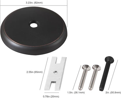 Single Hole Bathtub Drain Overflow Plate with One Matching Screws, Easy to Install, Venetian Bronze