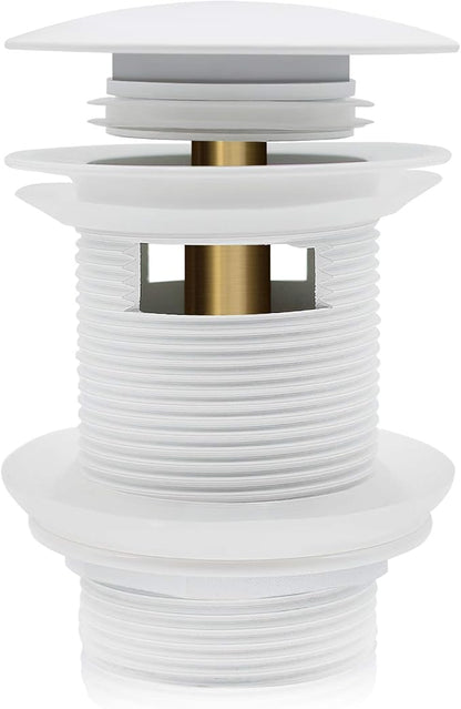 FerdY Pop-up Drain for Freestanding Bathtub, White Finish, cUPC Certification, Freestanding Bathtub Drain Stopper