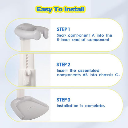 FAHKNS Baby Shower Stand Adjustable 9 Level Position Bath Shower Standing Support, Anti-Slip Toddler Shower Standing Support for Infants 8-36 Months