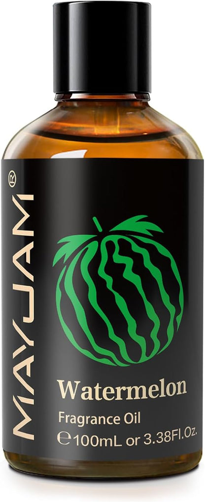 MAYJAM 100ML/3.38FL.OZ Watermelon Fragrance Oils with Glass Dropper, Essential Oils for Diffusers for Home, Long Lasting Scented Oils for Diffusers Soap Candle Making