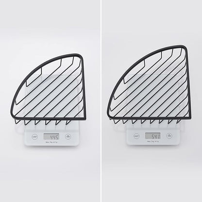 [2 Pack] Corner Shower Caddy Shelf Organizer, Stainless Steel Heavy Duty Rust-Proof Shampoo Holder, Wall Mounted Storage Rack for Bathroom & Kitchen, Matte Black