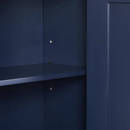 Crosley Furniture Savannah Wall Mounted Bathroom Storage Medicine Cabinet with Shelves, Navy