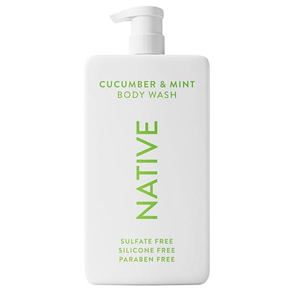 Native Sulfate Free Body Wash Contains Naturally Derived Ingredients | for Women & Men| Cucumber & Mint, 36 oz