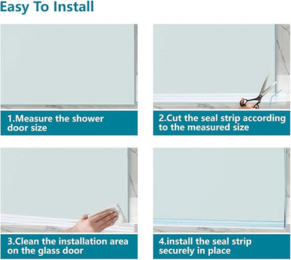 36" Shower Door Bottom Seal Strip Frameless Shower Sweep for 3/8" (10mm) Thick Glass Ultra Clear Polycarbonate (Single Pack)