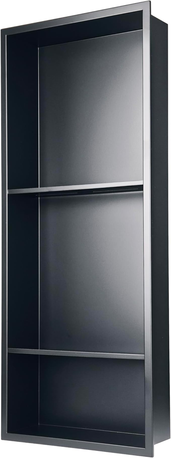 Stainless Steel Niche for Shower Wall，Shower Niche Insert Tile Ready ，Organizer Storage for Room，3-Tier Shelves ，Matte Black (Black，30 * 12 in)