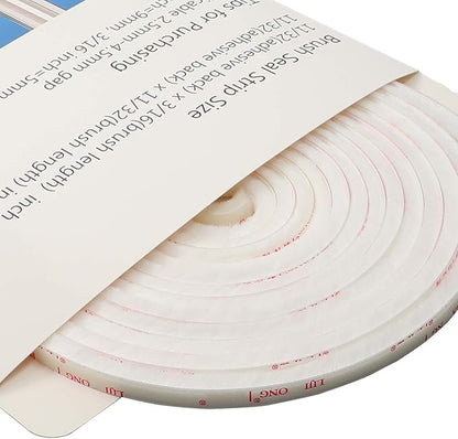 TORRAMI Fuzzy Brush Seal Weatherstripping for Window and Door 11/32 inch x 11/32 inch x 16 ft, Self-Adhesive Felt Insulation Sealing Strip Wind Dust Draft Insect Proof, White