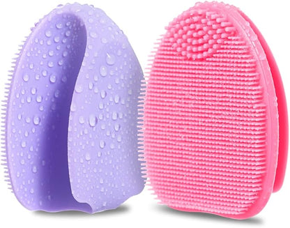 Silicone Face Scrubber,2 Pack Face Scrubber for Women Men, Facial Cleansing Brush Face Exfoliator Scrubber Brushes for Facial Cleansing Exfoliating Blackhead Remover Acne Pore Face Massaging
