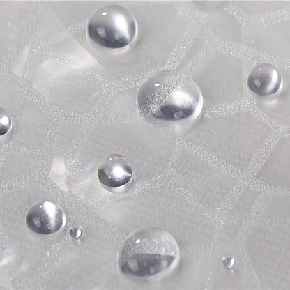 AooHome 3D Water Cube Shower Curtain Liner, Clear Eva Shower Curtain with Bottom Magnets, Heavy Duty, 72x78 Inch, Semi Transparent