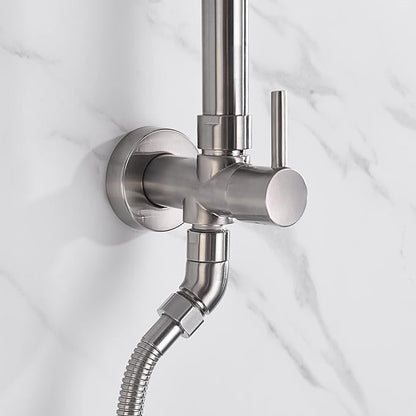 sumerain Brushed Nickel Retrofit Shower Systems with 9 Inch Rain Shower Head