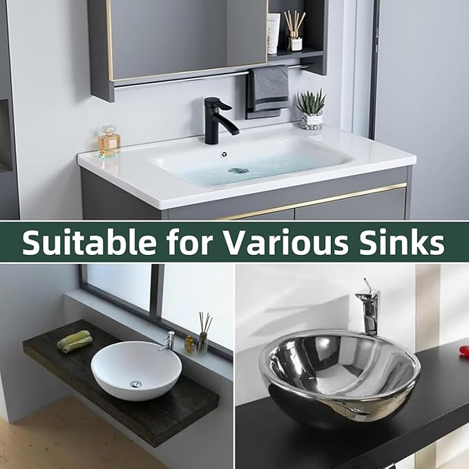 Bathroom Sink Stopper Hair Catcher, Pop-up Sink Drain Strainer with Removable 304 Stainless Steel Strainer Basket Hair Catcher, Bathroom Sink Strainer for Bathroom Sink Stopper Replacement