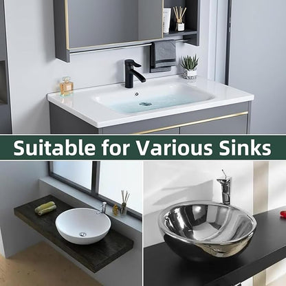 Bathroom Sink Stopper Hair Catcher, Pop-up Sink Drain Strainer with Removable 304 Stainless Steel Strainer Basket Hair Catcher, Bathroom Sink Strainer for Bathroom Sink Stopper Replacement