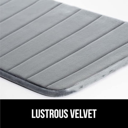GORILLA GRIP Memory Foam Bath Mat, Soft Absorbent US Designed Bathroom Rug, Gripping Dots Machine Washable Bathmat, Cushioned Floor Mats, Shower Sink Rugs Room Décor Accessories, 42x24 Graphite Gray