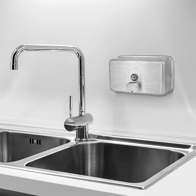 Alpine Wall Mounted Stainless Steel Liquid Soap Dispenser