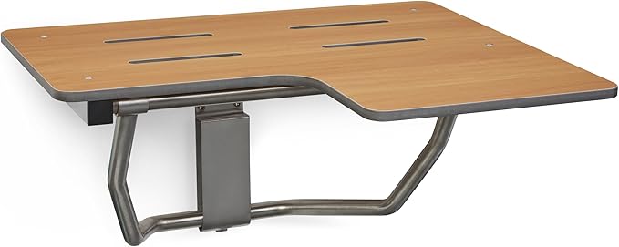 Seachrome 32" x 22.5” Teak Reversible Folding Transfer Tub/Shower Seat, ADA Compliant