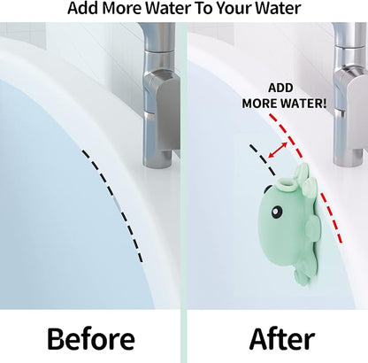 Bathtub Overflow Drain Cover - Silicone Bath Tub Drain Cover, Octopus Tub Overflow Drain Stopper with Suction Cups, Adds Inches of Water for Deeper Bath, Bathroom Spa Relaxing Accessory, Aqua Green