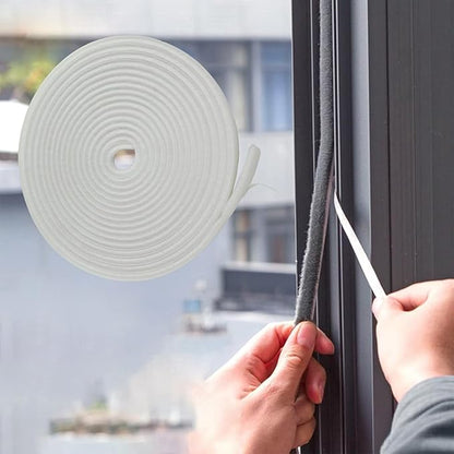 33.3FT Self-Adhesive Weather Stripping Seal for Door Frames and Sliding Windows, Weatherstripping for Soundproofing, Dustproof, Window Insulation for Winter, 0.35'' Wide x 0.6'' Thick, White