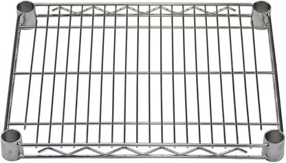 Shelving Inc. 14" d x 18" w Chrome Wire Shelving with 2 Tier Shelves, Weight Capacity 800lbs Per Shelf