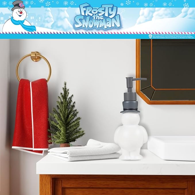 Frosty The Snowman Holiday Christmas Soap/Lotion/Hand Sanitizer Resin Pump Dispenser, 13 Ounces, (Officially Licensed Product) by Franco Collectibles