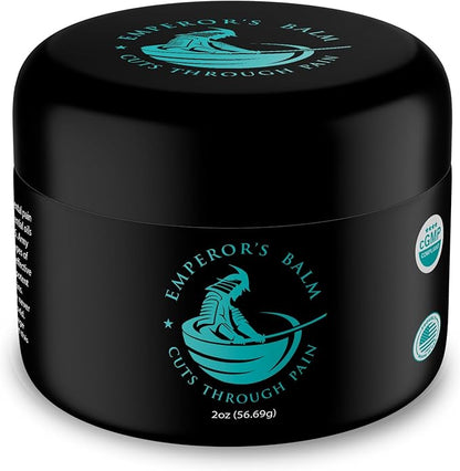 The Emperor's Balm Muscle Pain Relief Cream – Fast-Acting, Non-Greasy, Long-Lasting Natural Formula – Soothing Rub for Back, Shoulder, Neck, Knee & Joints – Whole Body - 2oz
