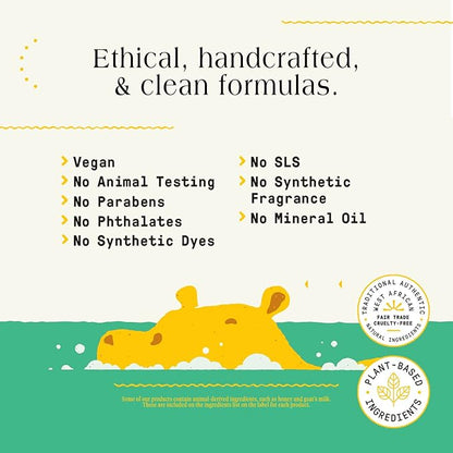 Alaffia Babies and Kids Bubble Bath, Gentle Baby Essentials for Delicate Skin, Cleansing & Calming Bubbles, Plant Based Formula, Vegan, Eucalyptus Mint (2 Pack - 32 Fl Oz Ea)