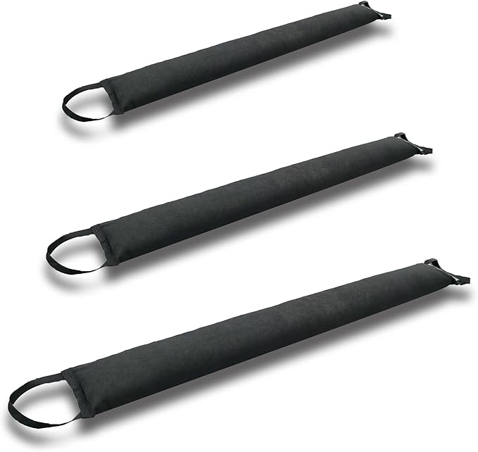 Self-Absorbing Reusable Flood Bags with Handles - Evenly Distributed Absorbents, Multiple Lengths - Home/Garage/Commercial Protection (5ft (Pack of 2) - with Handles)