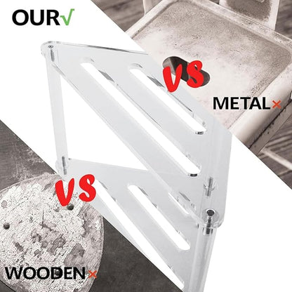 Corner Shower Caddy, 2 Tier Acrylic Bathroom Corner Shelf Clear Standing Shower Shelves Countertop Floor Rack Stand for Kitchen Bathroom