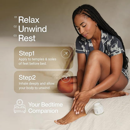 Sleep Aid Magnesium Cream - Valerian Root & Passionflower for Calm - Natural Night Balm for Anxiety & Restful Sleep - With Lavender Oil for Calm Before Bed and Evening Relaxation