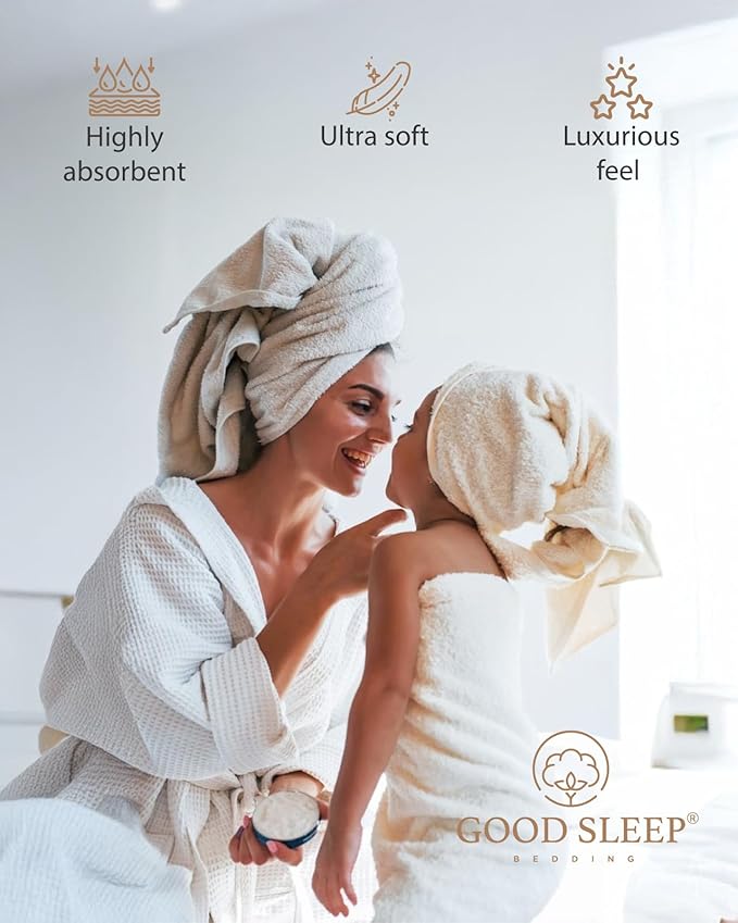 100% Cotton Bath Towel Set, Set of 6 Bath Towels, 2 Bath Towel, 2 Hand Towels, 2 Wash Cloths for Showering, Highly Absorbent Bathroom Set, Super Soft & Quick Dry Towels for Bathroom, Sage