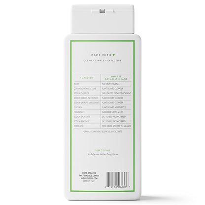 Native Body Wash Contains Naturally Derived Ingredients | For Women & Men, Sulfate, Paraben, & Dye Free Leaving Skin Soft and Hydrated | Cucumber & Mint 18 oz